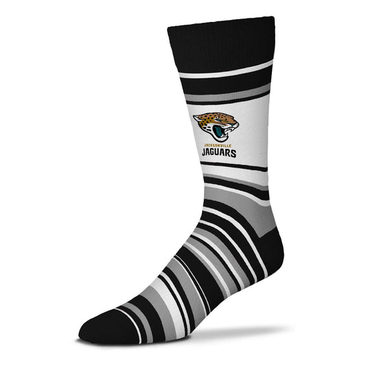 Jacksonville Jaguars NFL Adult Striped Dress Socks - Black