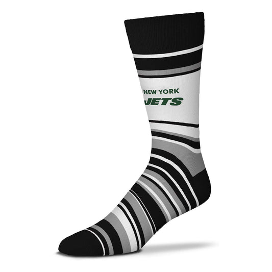 New York Jets NFL Adult Striped Dress Socks - Black