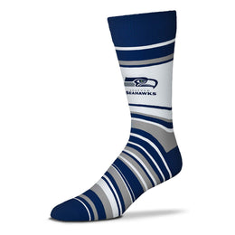 Seattle Seahawks NFL Adult Striped Dress Socks - Navy