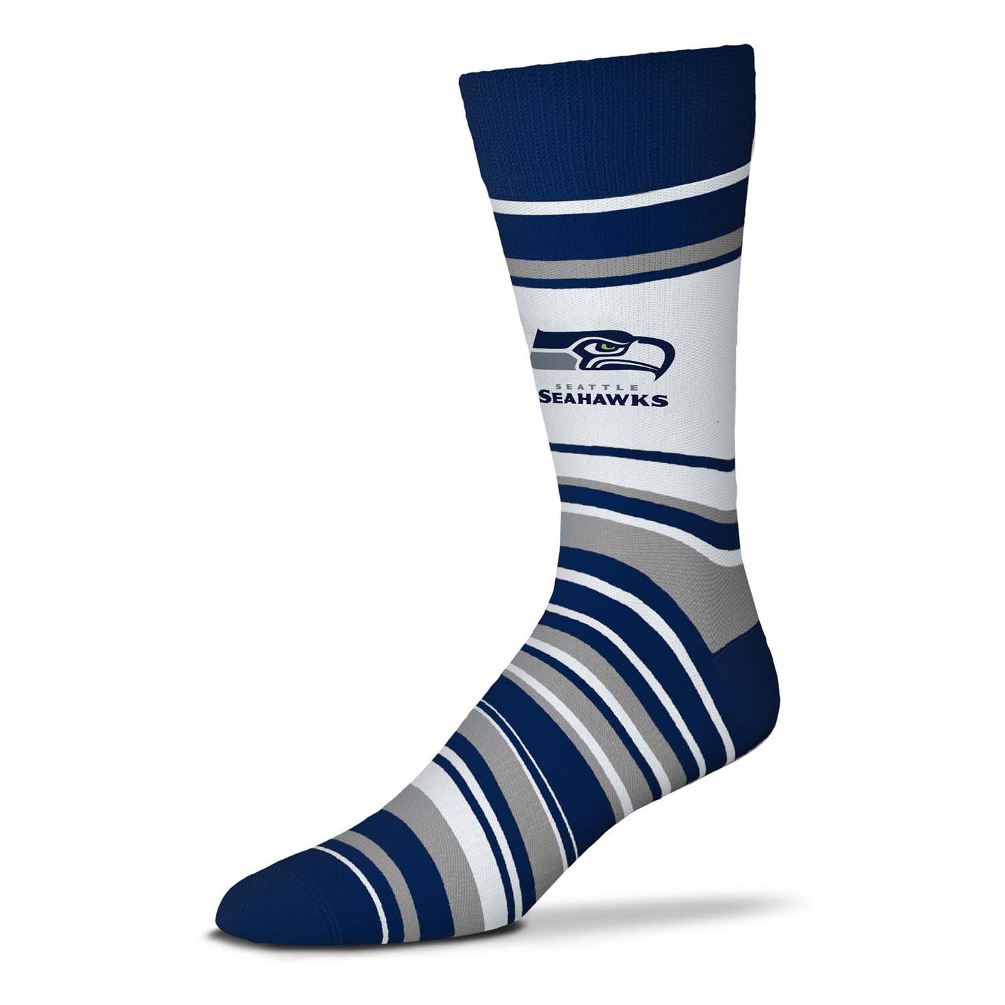 Seattle Seahawks NFL Adult Striped Dress Socks - Navy