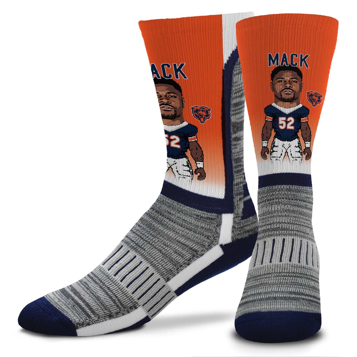 Chicago Bears FBF NFL V Curve Socks - Orange #52