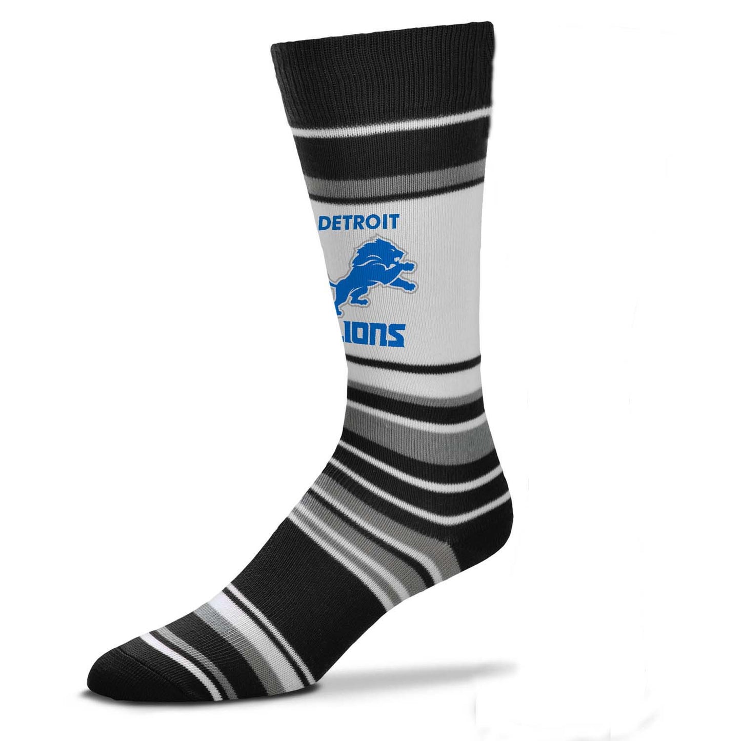 Detroit Lions NFL Adult Striped Dress Socks - Black