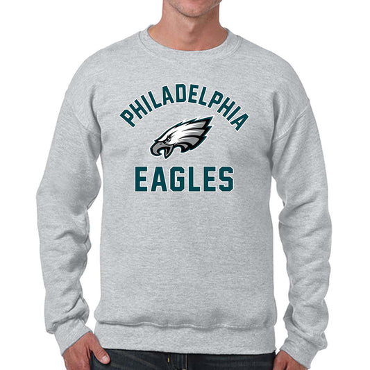 Philadelphia Eagles NFL Adult Gameday Football Crewneck Sweatshirt - Gray