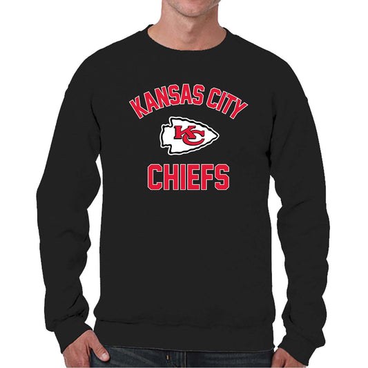 Kansas City Chiefs NFL Adult Gameday Football Crewneck Sweatshirt - Black