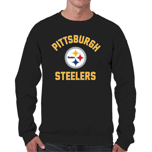 Pittsburgh Steelers NFL Adult Gameday Football Crewneck Sweatshirt - Black