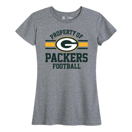 Green Bay Packers NFL Womens Short Sleeve Property of Tshirt - Gray