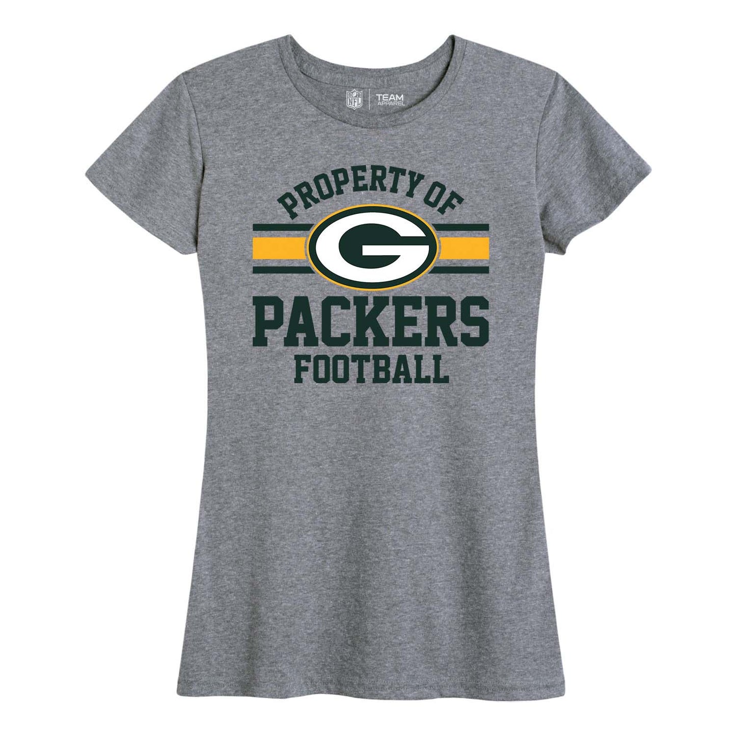 Green Bay Packers NFL Womens Short Sleeve Property of Tshirt - Gray