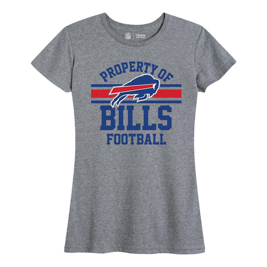 Buffalo Bills NFL Womens Short Sleeve Property of Tshirt - Gray