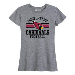 Arizona Cardinals NFL Womens Short Sleeve Property of Tshirt - Gray