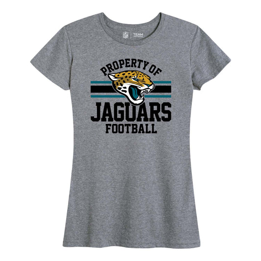 Jacksonville Jaguars NFL Womens Short Sleeve Property of Tshirt - Gray
