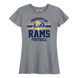 Los Angeles Rams NFL Womens Short Sleeve Property of Tshirt - Gray