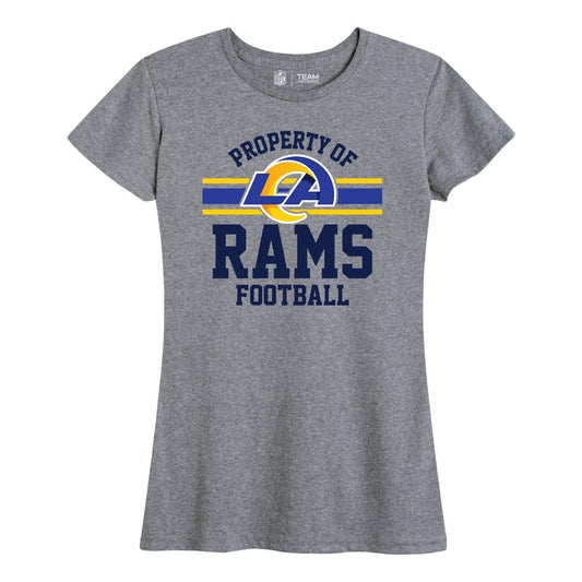 Los Angeles Rams NFL Womens Short Sleeve Property of Tshirt - Gray