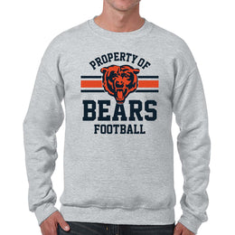 Chicago Bears NFL Adult Property Of Crewneck Fleece Sweatshirt - Sport Gray