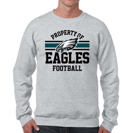 Philadelphia Eagles NFL Adult Property Of Crewneck Fleece Sweatshirt - Sport Gray