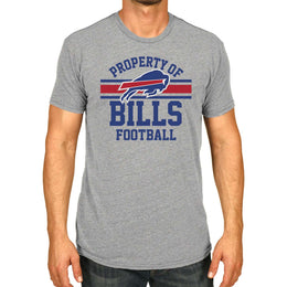 Buffalo Bills NFL Adult Property Of T-Shirt - Sport Gray