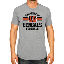 Cincinnati Bengals NFL Adult Property Of T-Shirt - Sport Gray