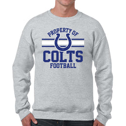 Indianapolis Colts NFL Adult Property Of Crewneck Fleece Sweatshirt - Sport Gray