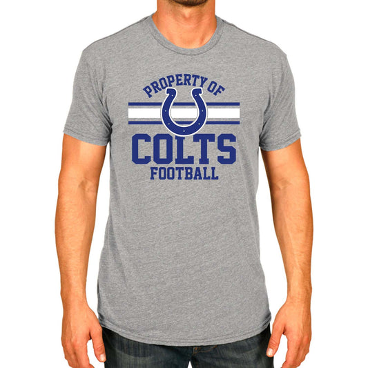 Indianapolis Colts NFL Adult Property Of T-Shirt - Sport Gray