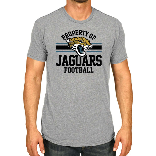 Jacksonville Jaguars NFL Adult Property Of T-Shirt - Sport Gray