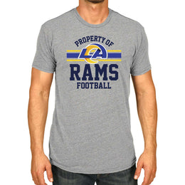 Los Angeles Rams NFL Adult Property Of T-Shirt - Sport Gray