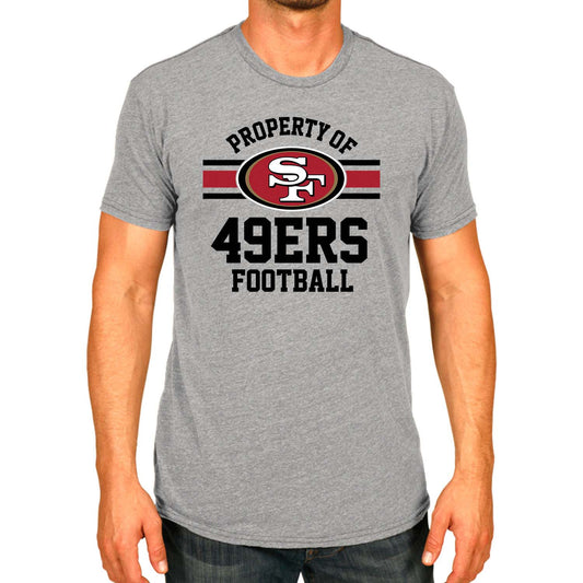 San Francisco 49ers NFL Adult Property Of T-Shirt - Sport Gray