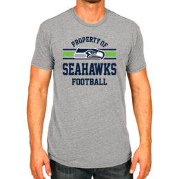 Seattle Seahawks NFL Adult Property Of T-Shirt - Sport Gray