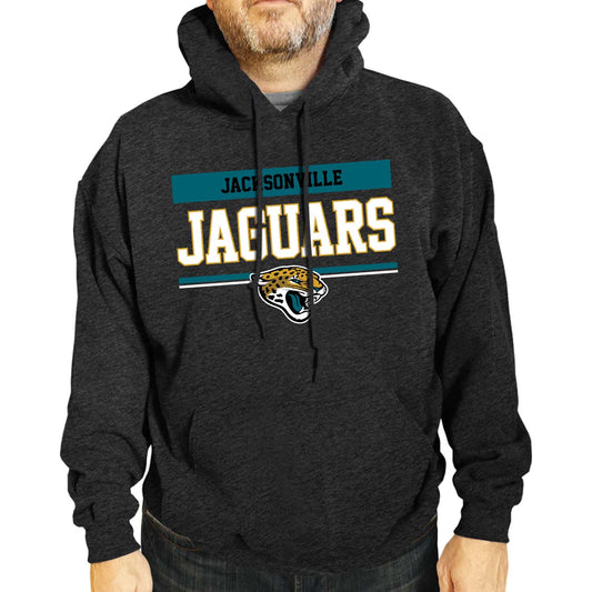 Jacksonville Jaguars NFL Adult Gameday Charcoal Hooded Sweatshirt - Charcoal