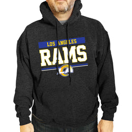 Los Angeles Rams NFL Adult Gameday Charcoal Hooded Sweatshirt - Charcoal