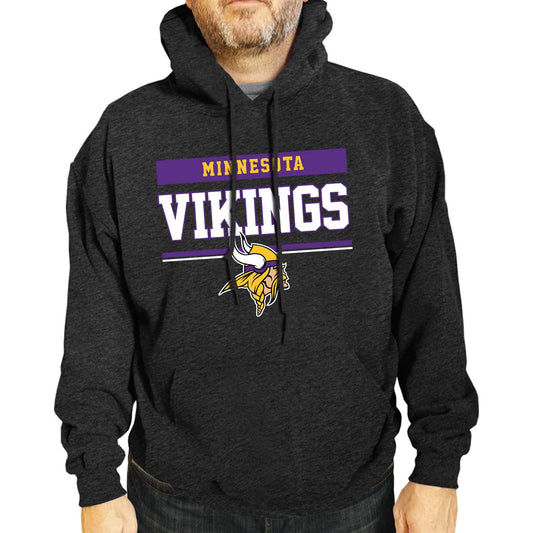 Minnesota Vikings NFL Adult Gameday Charcoal Hooded Sweatshirt - Charcoal