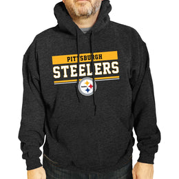 Pittsburgh Steelers NFL Adult Gameday Charcoal Hooded Sweatshirt - Charcoal