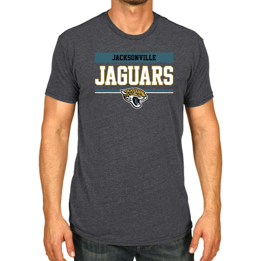 Jacksonville Jaguars NFL Adult Team Block Tagless T-Shirt - Charcoal