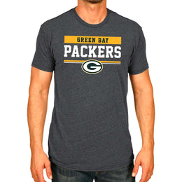 Green Bay Packers NFL Adult Team Block Tagless T-Shirt - Charcoal