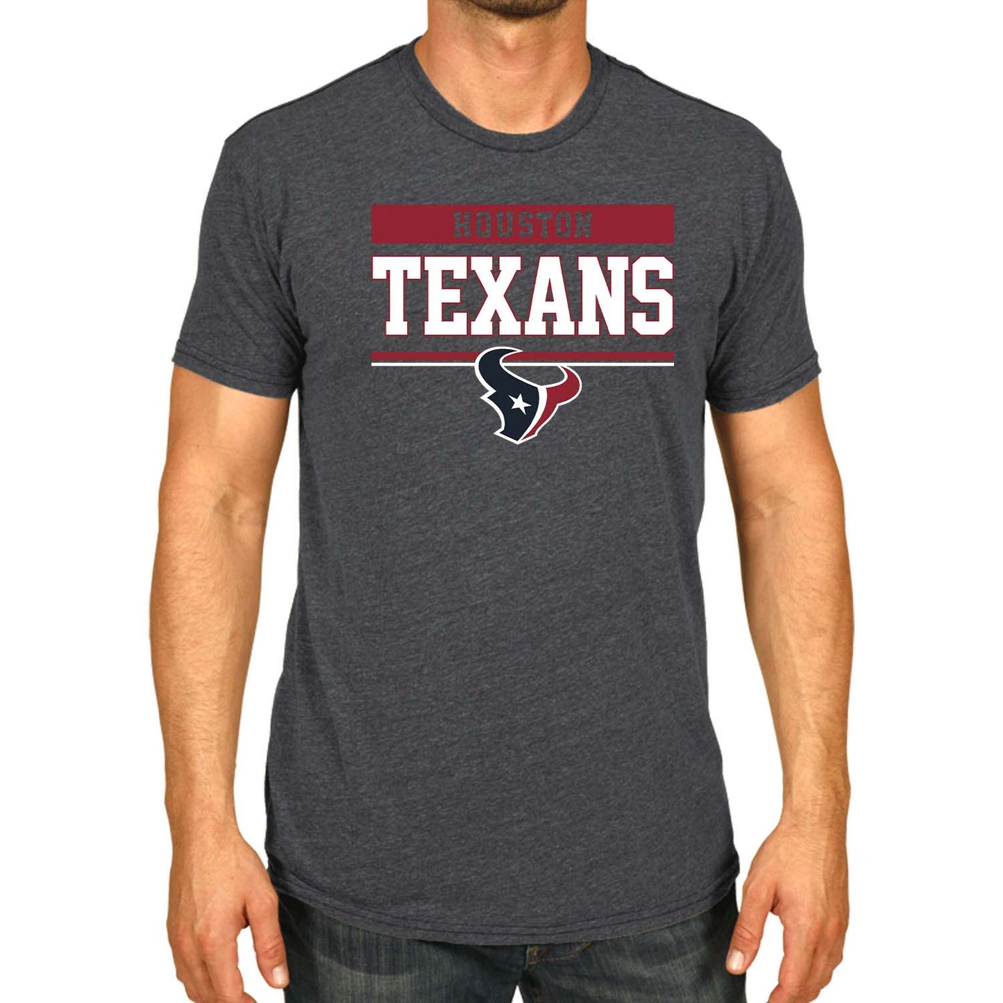 Houston Texans NFL Adult Team Block Tagless T-Shirt - Charcoal