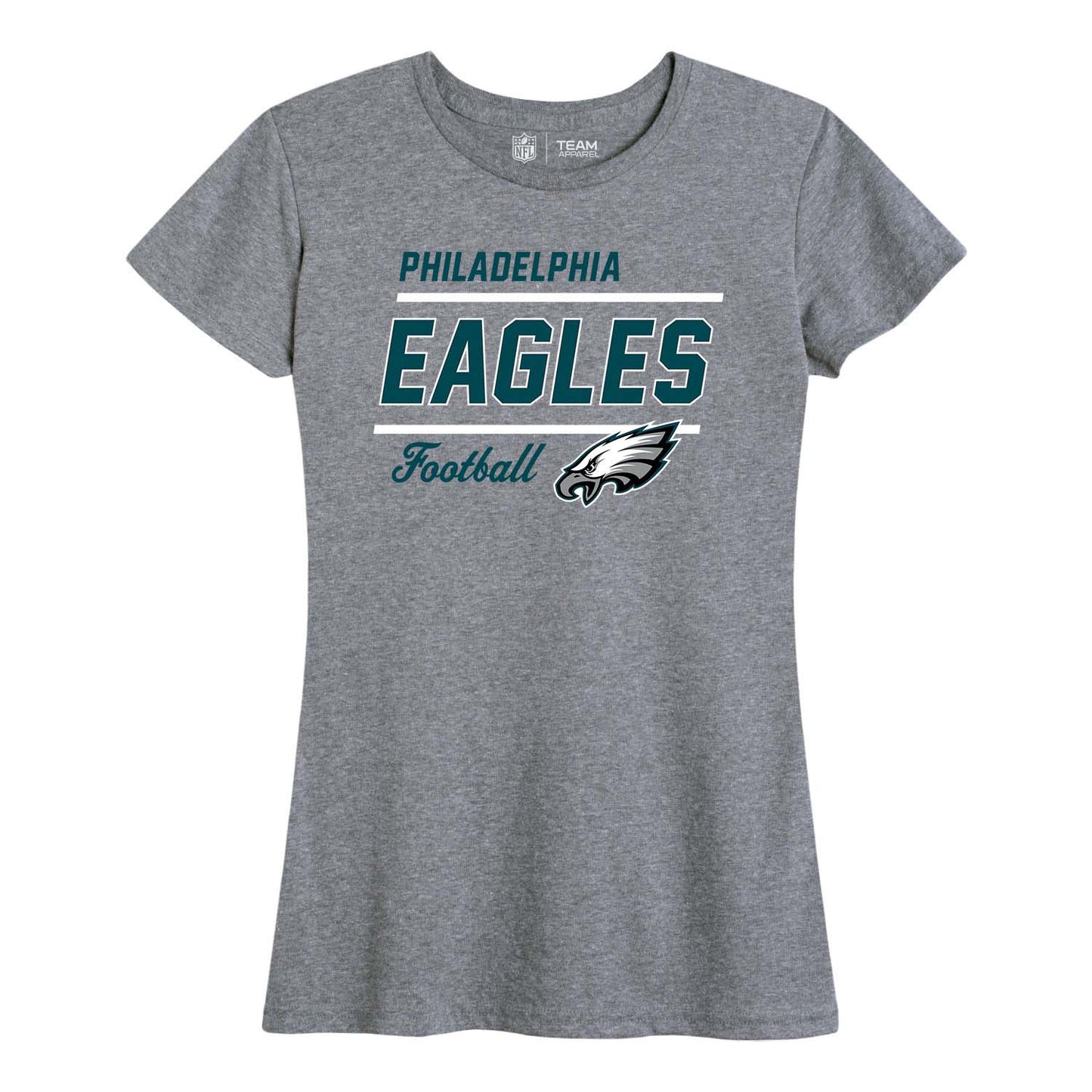 Philadelphia Eagles NFL Womens Plus Size Relaxed Fit T-Shirt - Gray