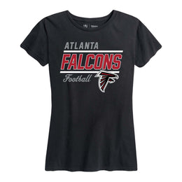 Atlanta Falcons NFL Womens Plus Size Relaxed Fit T-Shirt - Black