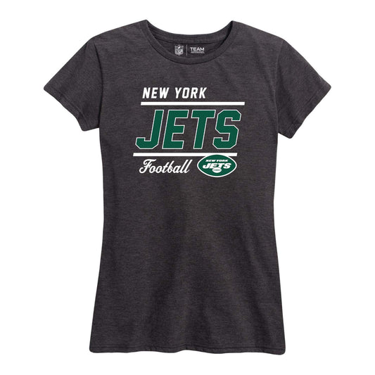 New York Jets NFL Womens Plus Size Relaxed Fit T-Shirt - Charcoal