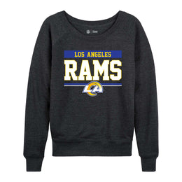 Los Angeles Rams NFL Womens Charcoal Crew Neck Football Apparel - Charcoal