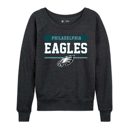 Philadelphia Eagles NFL Womens Charcoal Crew Neck Football Apparel - Charcoal