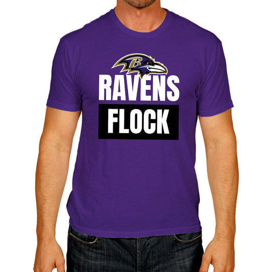 Baltimore Ravens NFL Adult Team Slogan Unisex T-Shirt - Purple