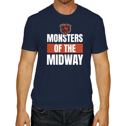 Chicago Bears NFL Adult Team Slogan Unisex T-Shirt - Navy