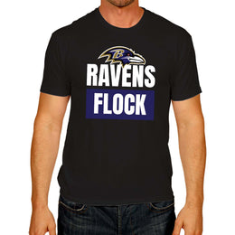 Baltimore Ravens NFL Adult Team Slogan Unisex T-Shirt - Black