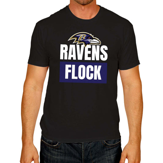Baltimore Ravens NFL Adult Team Slogan Unisex T-Shirt - Black
