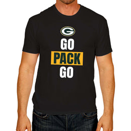 Green Bay Packers NFL Adult Team Slogan Unisex T-Shirt - Black