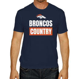 Denver Broncos NFL Adult Team Slogan Unisex T-Shirt - Navy