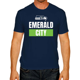 Seattle Seahawks NFL Adult Team Slogan Unisex T-Shirt - Navy