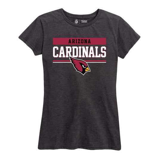Arizona Cardinals NFL Women's Team Block Charcoal Tagless T-Shirt - Charcoal
