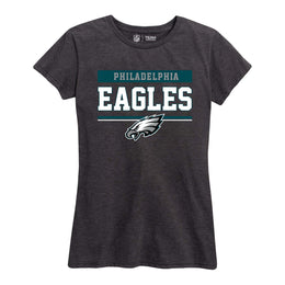 Philadelphia Eagles NFL Women's Team Block Charcoal Tagless T-Shirt - Charcoal