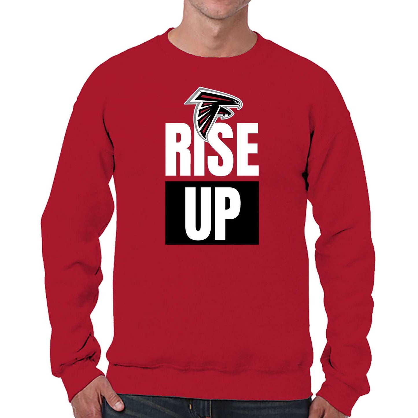 Atlanta Falcons NFL Adult Slogan Crewneck Sweatshirt - Red