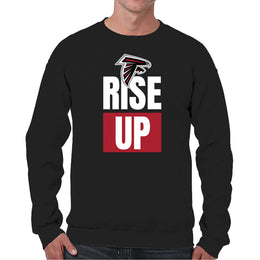 Atlanta Falcons NFL Adult Slogan Crewneck Sweatshirt - Black