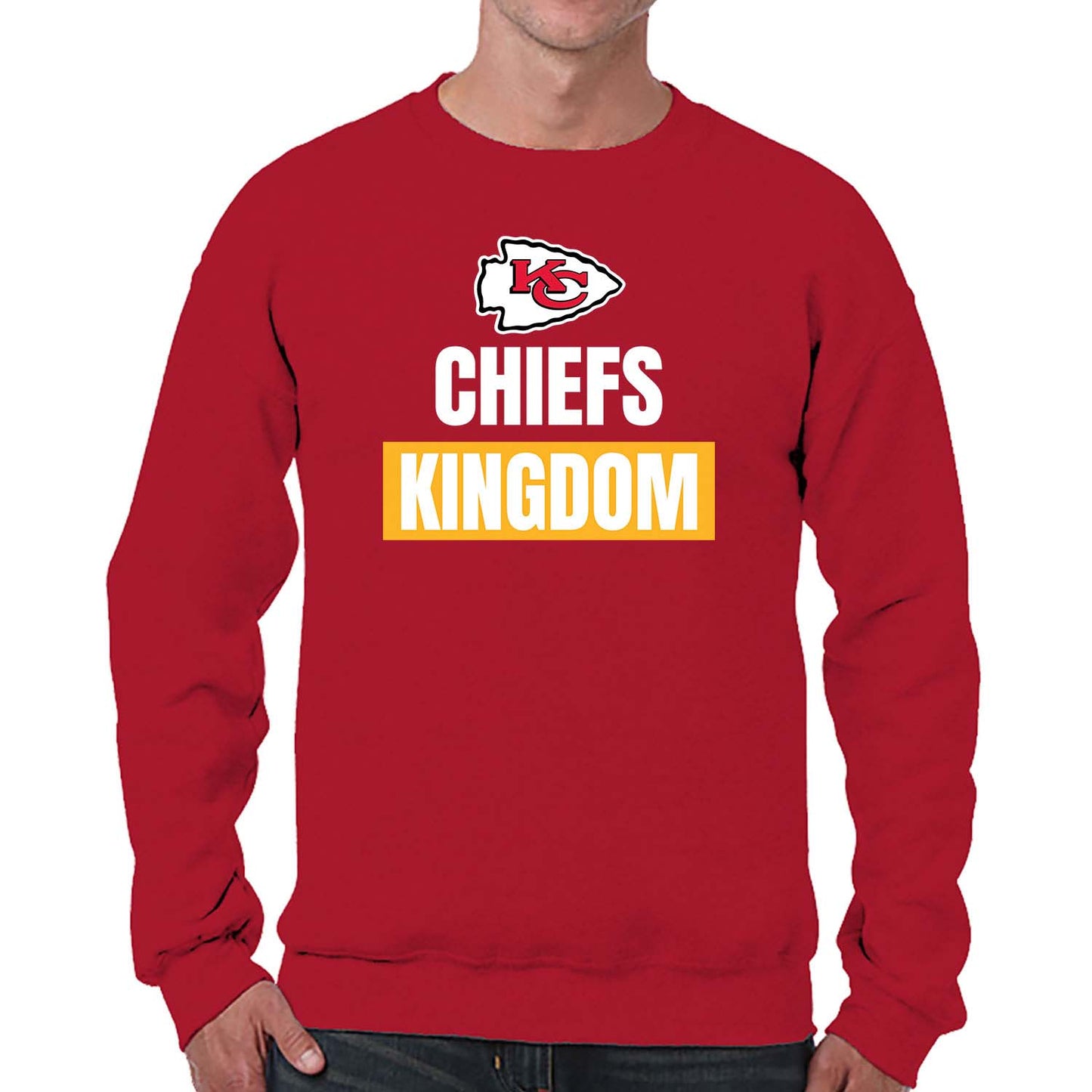 Kansas City Chiefs NFL Adult Slogan Crewneck Sweatshirt - Red